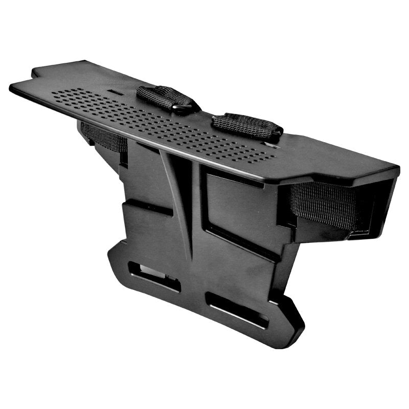 Side view of The Body Shelf harness showing the adjustable waist belt and shoulder strap geometry